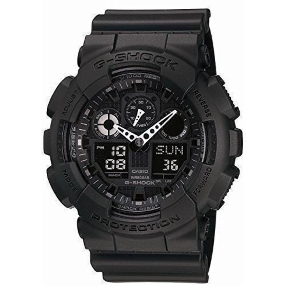 Casio Men's Watch G-Shock Black Resin Strap Anti-Magnetic Ana-Digital GA100-1A1